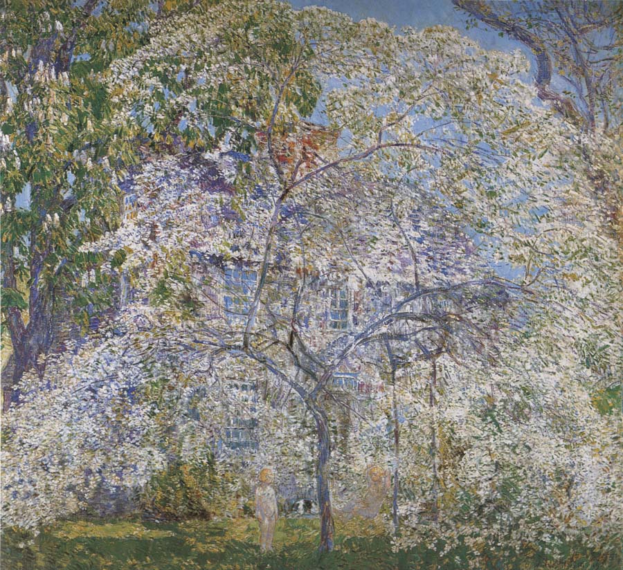 Childe Hassam Spring,The Dogwood Tree